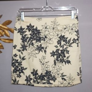 Max Studio Yellow Mini Skirt with Black Floral - 2